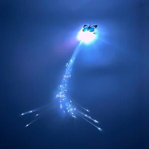 Lighted Butterfly Alligator Hair Clip Blue New